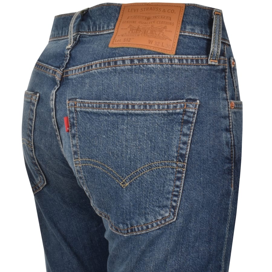 Image number 4 for Levis 512 Slim Tapered Jeans Blue