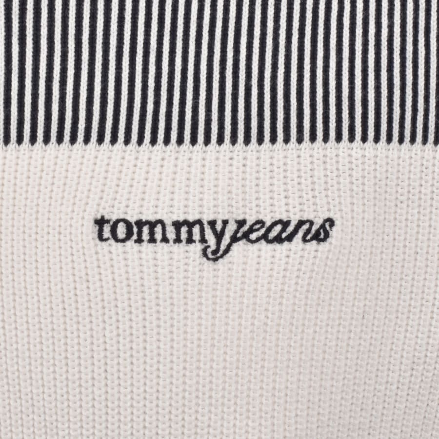 Image number 3 for Tommy Jeans Knit Stripe Jumper Navy