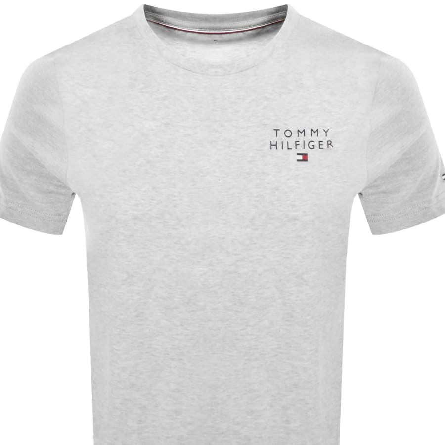 Image number 2 for Tommy Hilfiger Logo T Shirt Grey