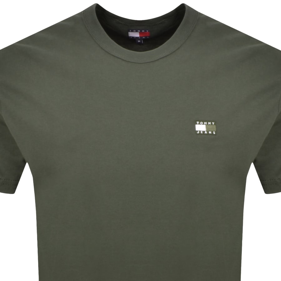 Image number 2 for Tommy Jeans Badge T Shirt Green