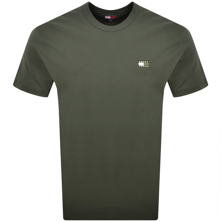 Image number 1 for Tommy Jeans Badge T Shirt Green