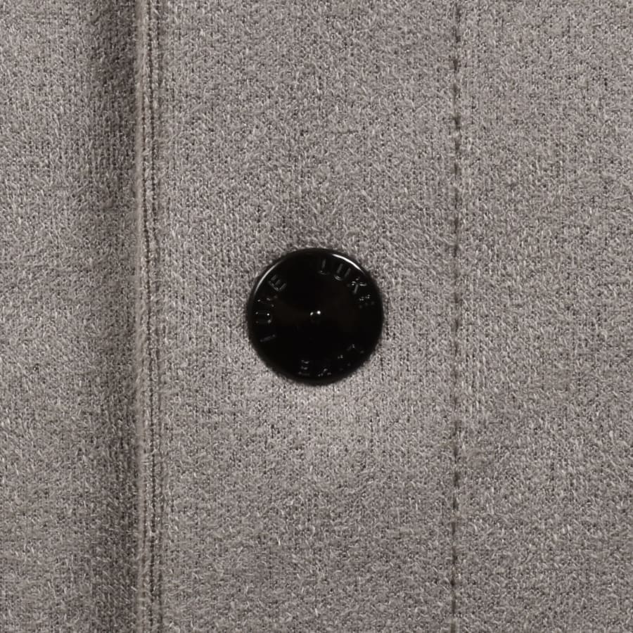 Image number 4 for Luke 1977 Dylan Faux Suede Overshirt Grey