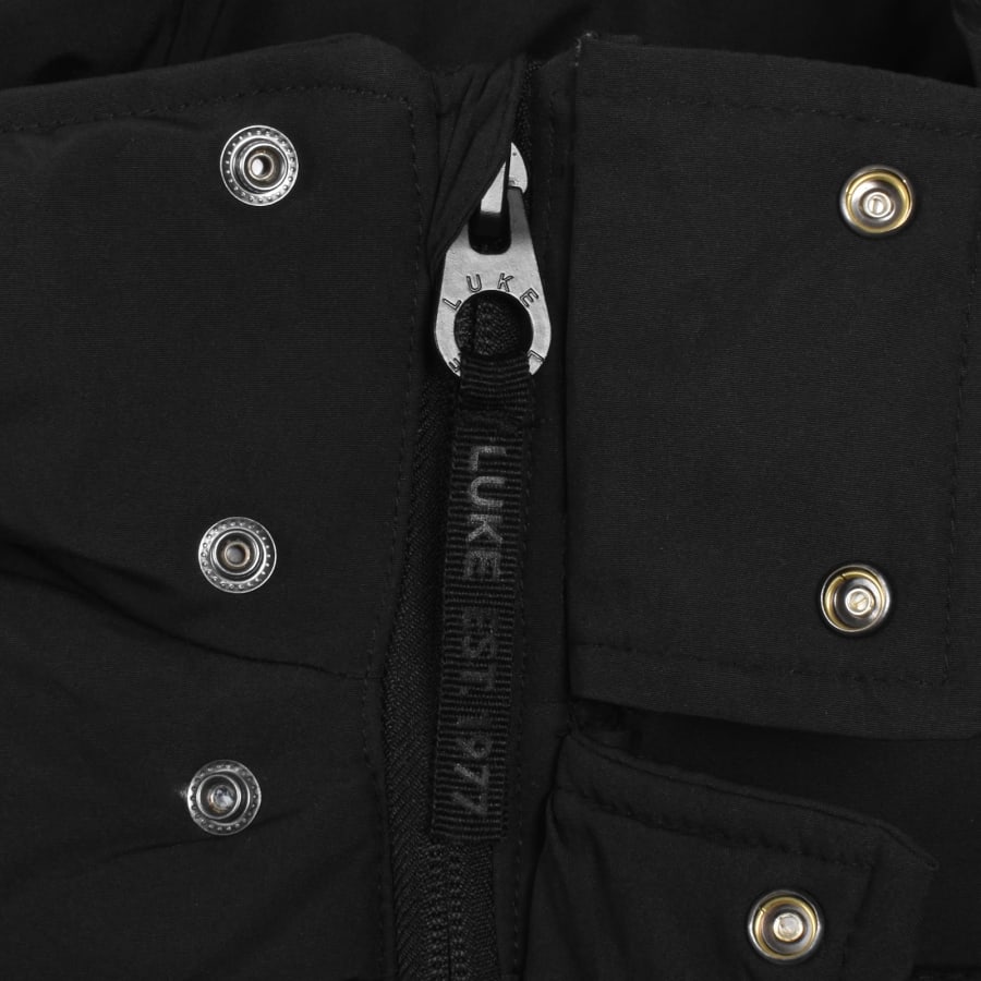 Image number 4 for Luke 1977 Long Auckland Quilted Jacket Black