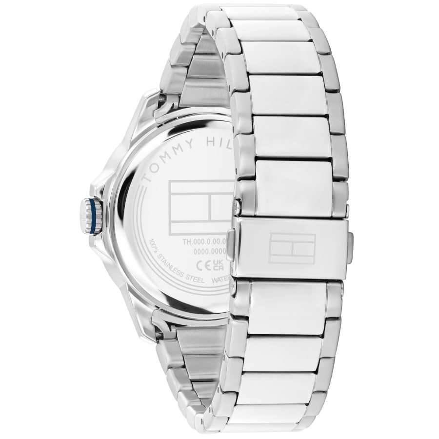 Image number 3 for Tommy Hilfiger Remy Blue Dial Watch Silver
