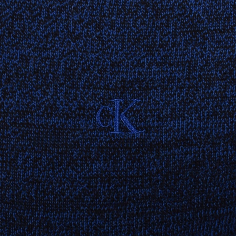 Image number 3 for Calvin Klein Merino Wool Crew Neck Jumper Blue