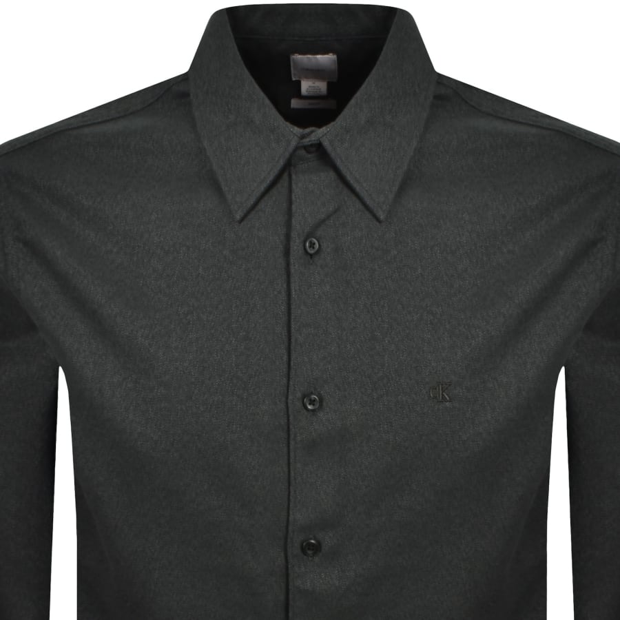 Image number 2 for Calvin Klein Easy Fit Flannel Shirt Black