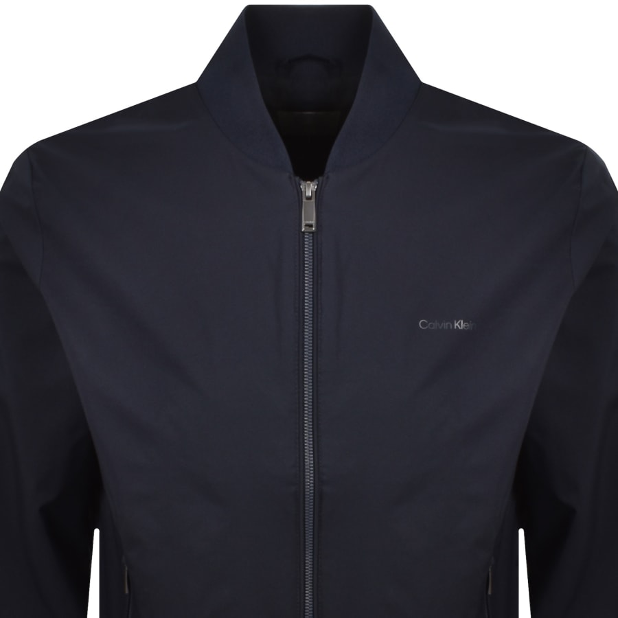 Image number 2 for Calvin Klein Matte Bomber Jacket Navy