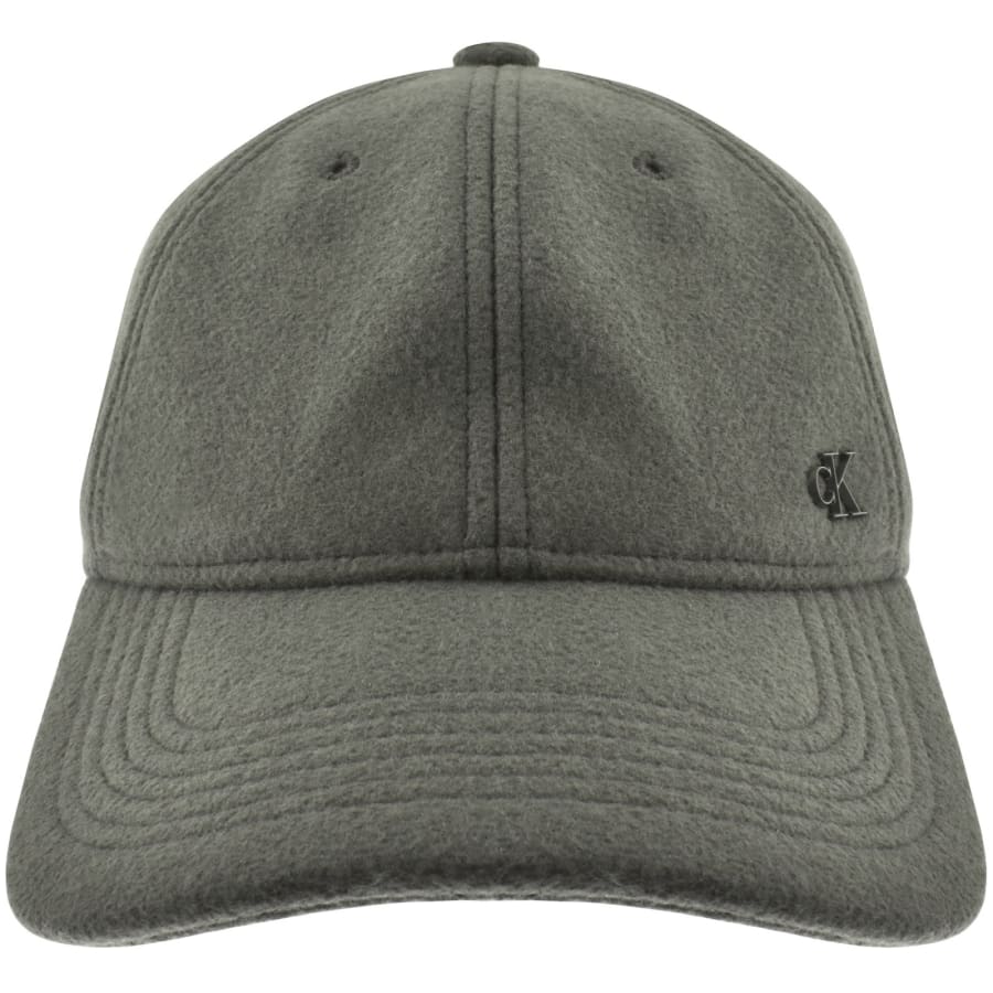 Image number 1 for Calvin Klein Felt Cap Dark Grey