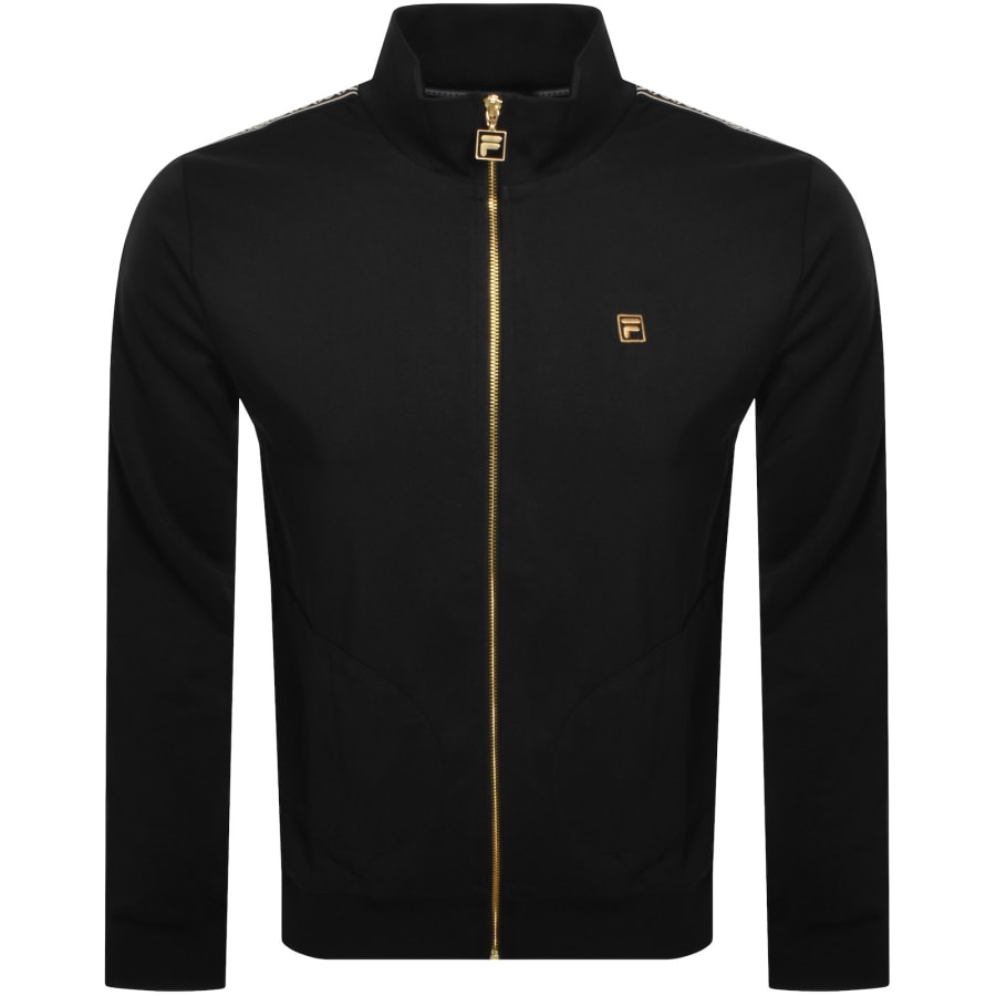 Image number 2 for Fila Roman Tape Track Top Black