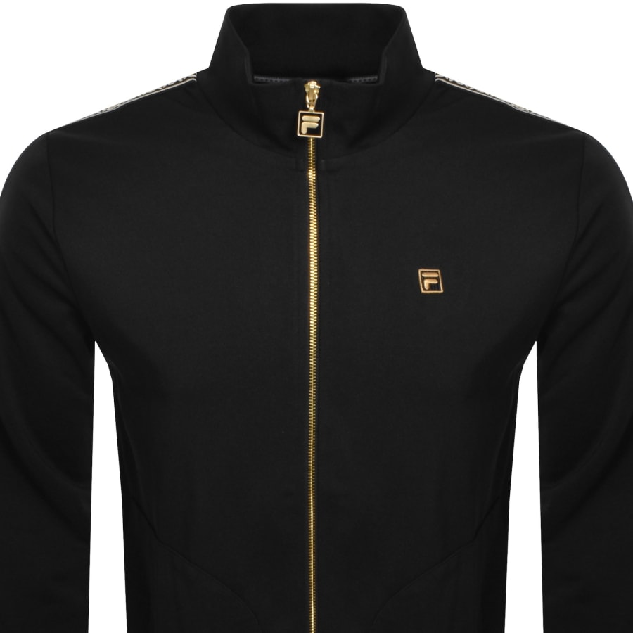 Image number 3 for Fila Roman Tape Track Top Black