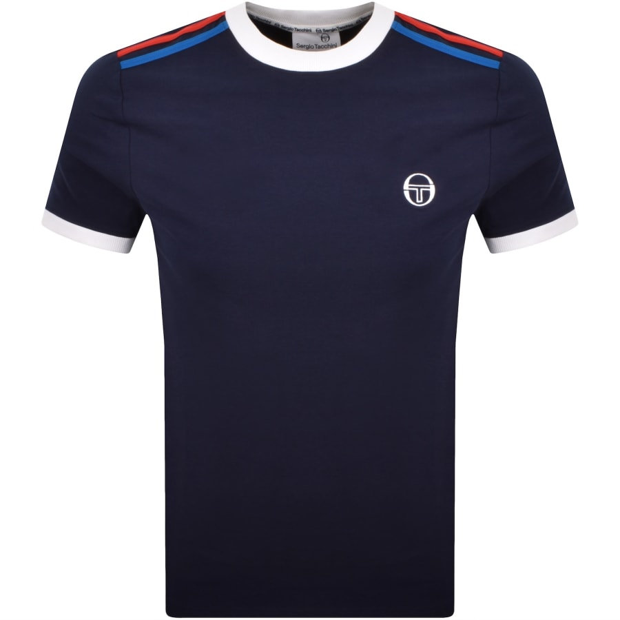 Image number 1 for Sergio Tacchini Triste T Shirt Maritime Blue