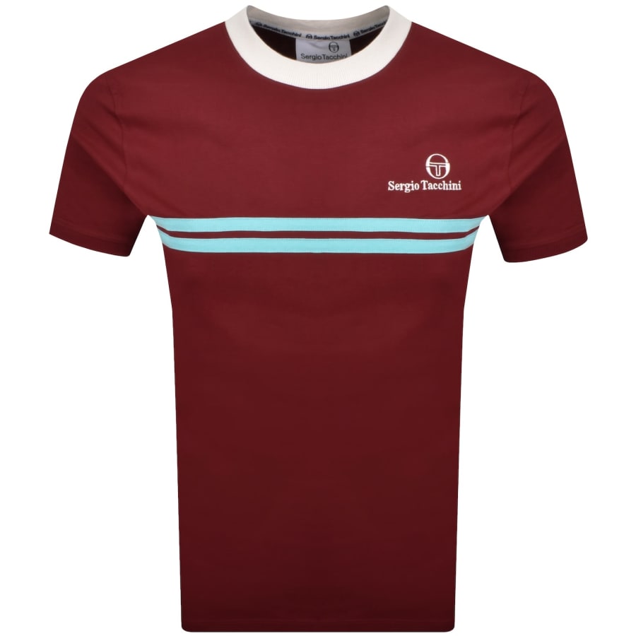 Image number 1 for Sergio Tacchini New Supermac T Shirt Burgundy