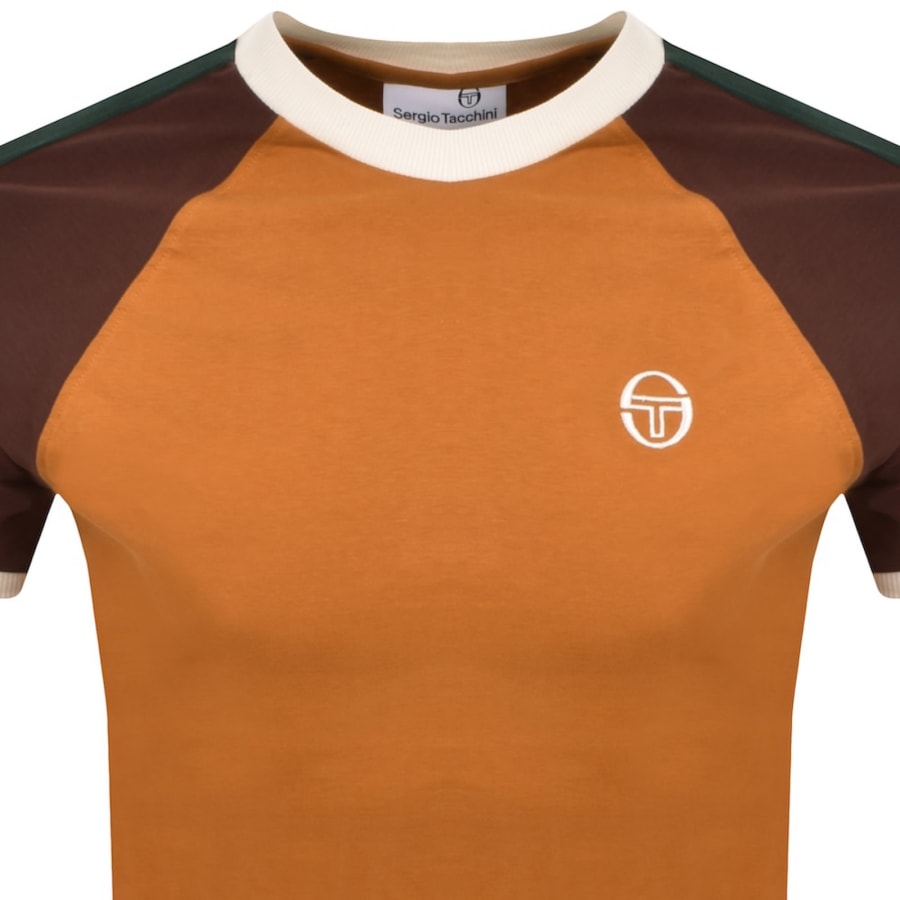 Image number 3 for Sergio Tacchini Hadow Ringer T Shirt Orange