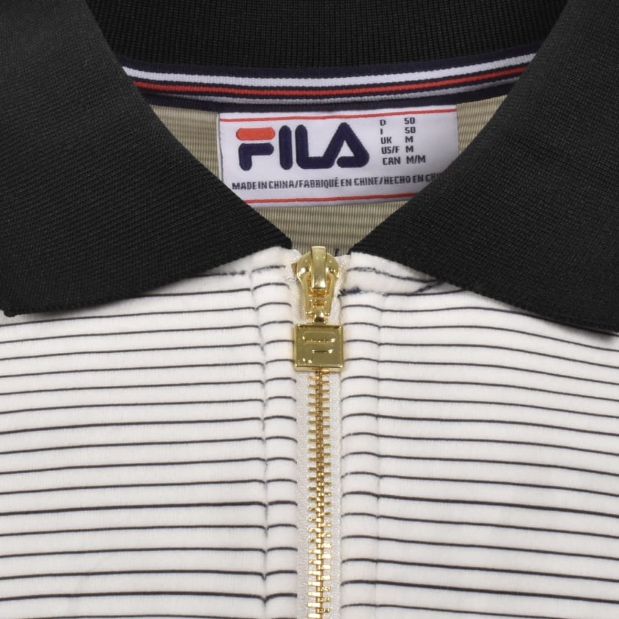 Image number 4 for Fila Paco Velour Polo T Shirt Black