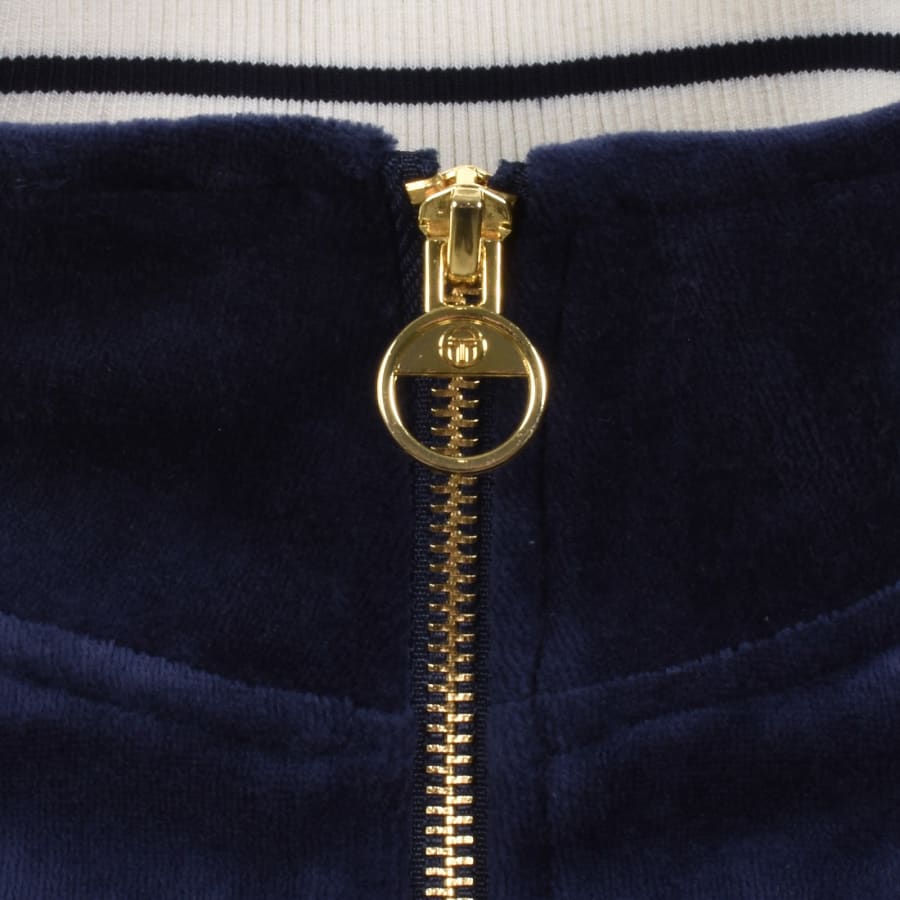 Image number 4 for Sergio Tacchini Court Velour Track Top Bllue