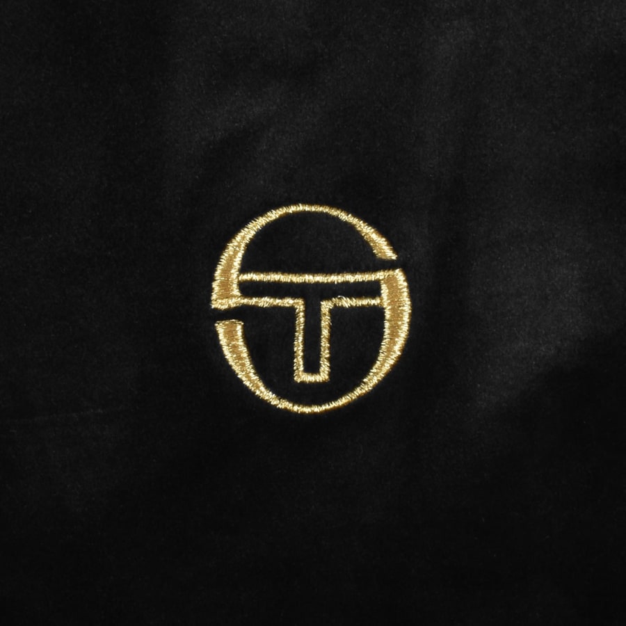 Image number 3 for Sergio Tacchini Mahony Velour Polo Black