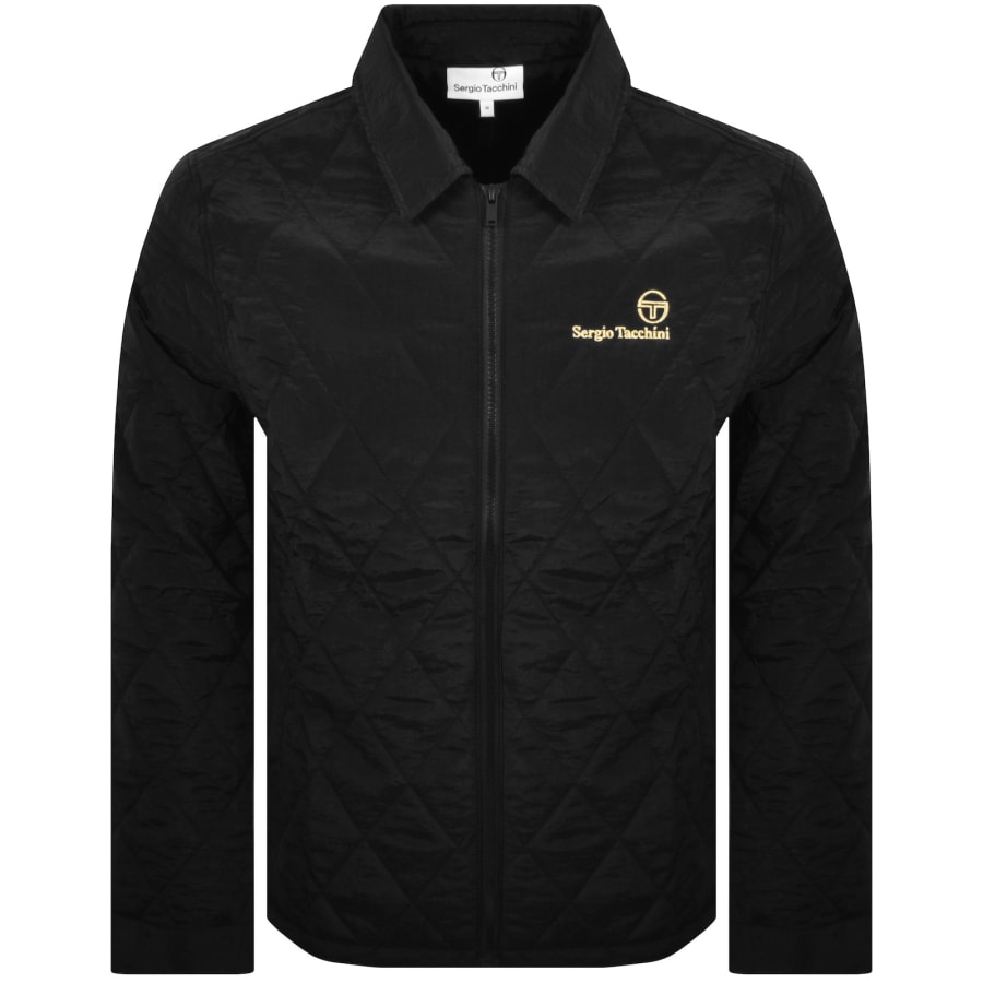 Image number 1 for Sergio Tacchini Quilted Overshirt Black