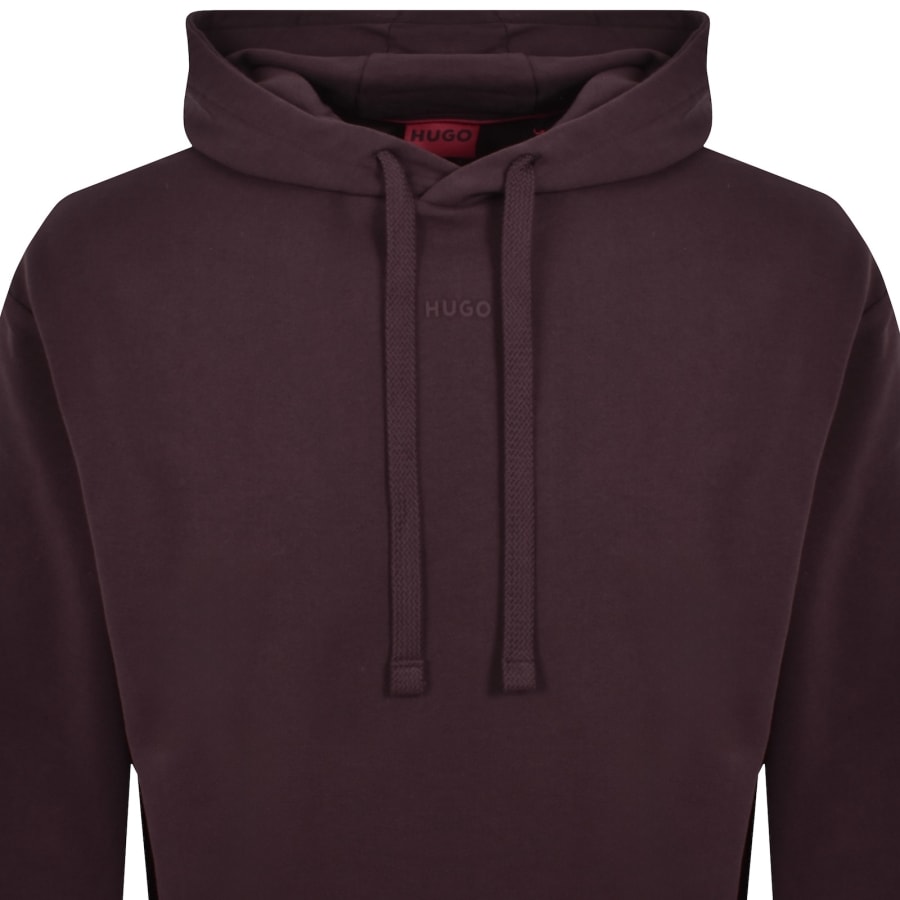 Image number 2 for HUGO Dapo Hoodie Purple