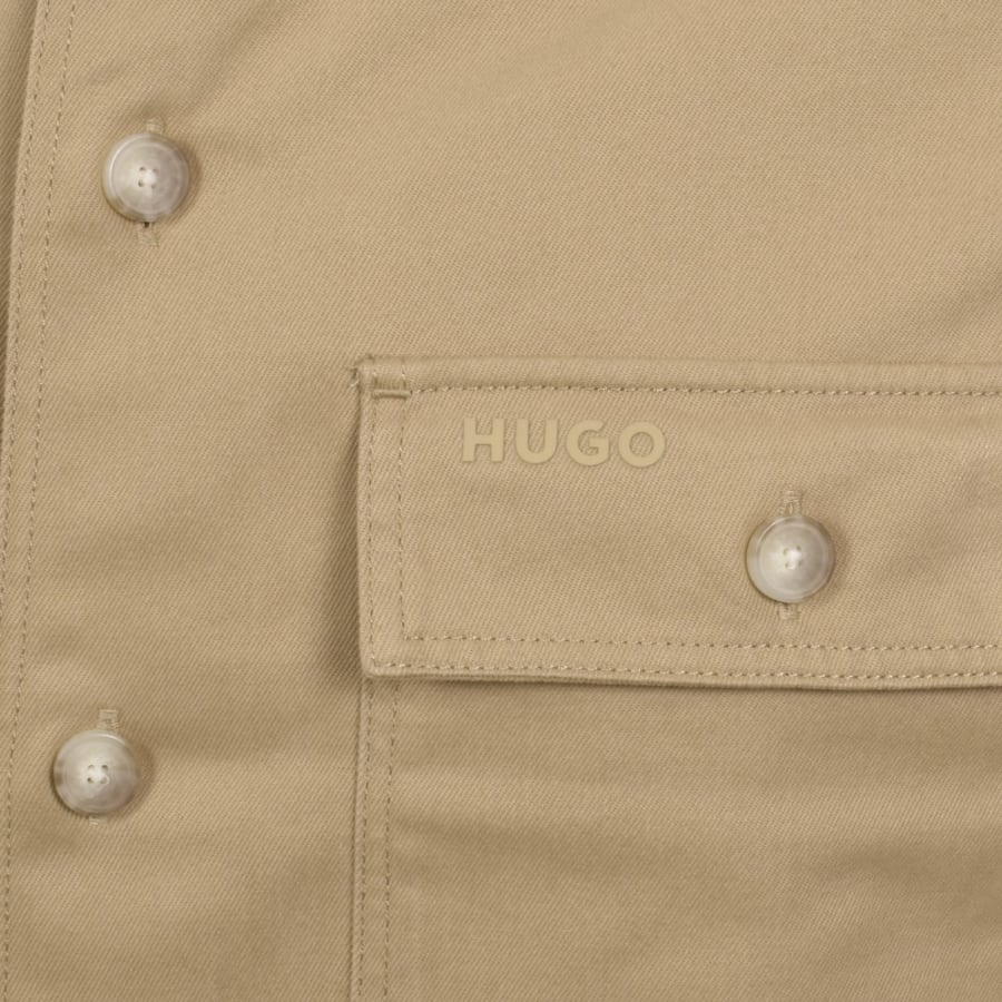 Image number 3 for HUGO Epoldo Overshirt Jacket Beige