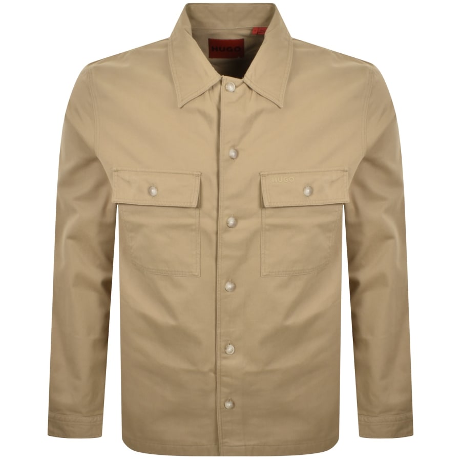 Image number 1 for HUGO Epoldo Overshirt Jacket Beige