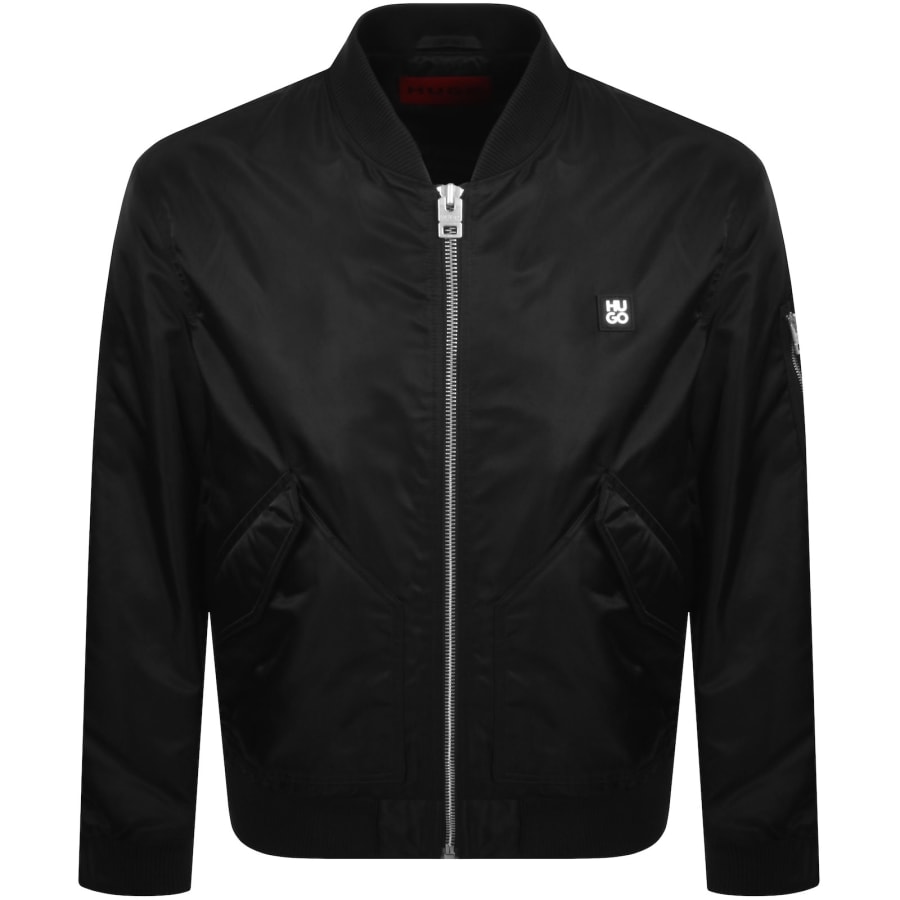 Image number 1 for HUGO Badam2611 Bomber Jacket Black