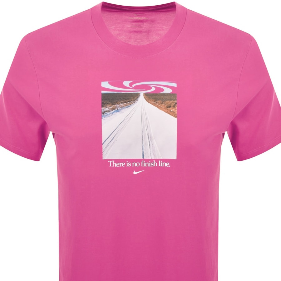 Image number 3 for Nike Logo T Shirt Fuchsia Pink