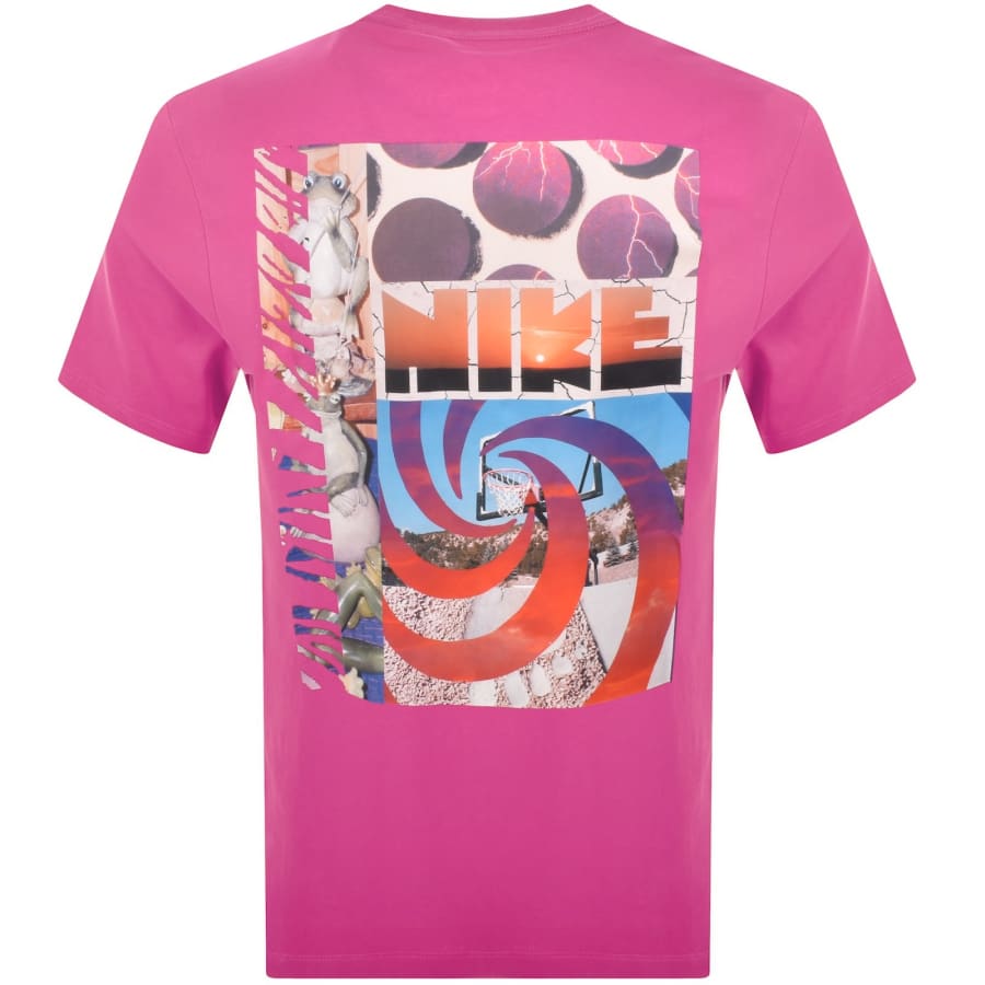 Image number 5 for Nike Logo T Shirt Fuchsia Pink