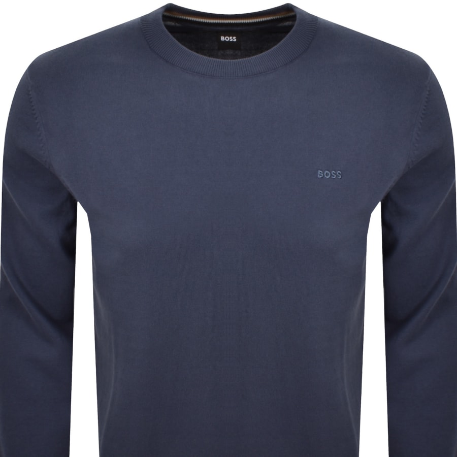 Image number 2 for BOSS Upacas Knit Jumper Blue