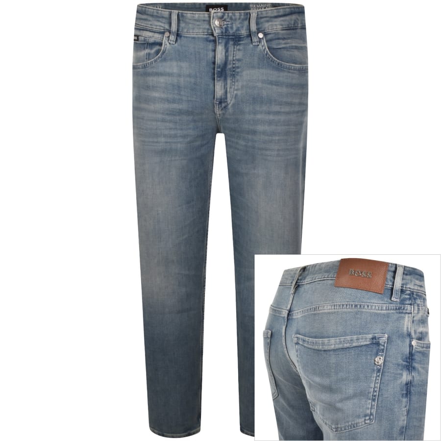 Image number 1 for BOSS Re Maine Regular Fit Jeans Bright Blue