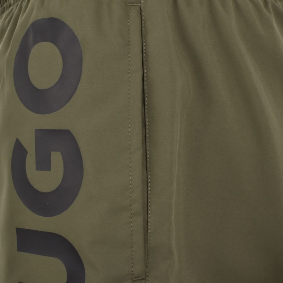 Image number 4 for HUGO ABAS Swim Shorts Dark Green