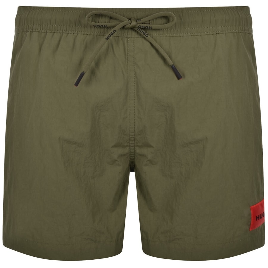 Image number 1 for HUGO Dominica Swim Shorts Dark Green