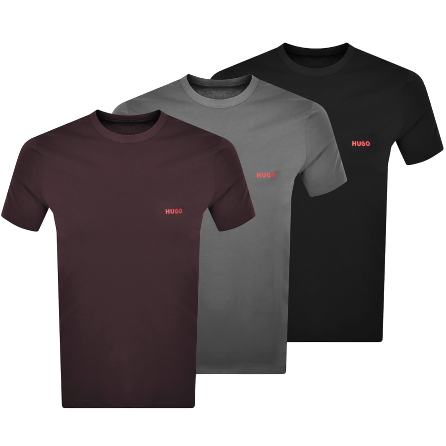 Image number 1 for HUGO 3 Pack Crew Neck T Shirts