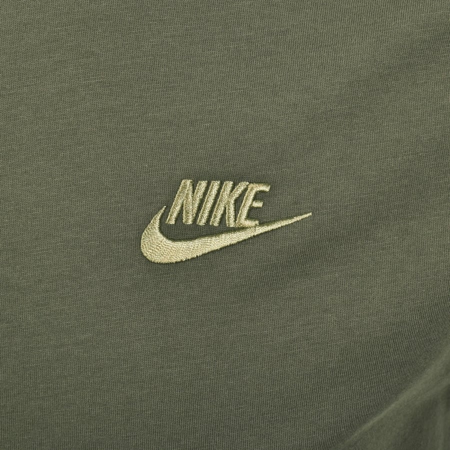 Image number 3 for Nike Crew Neck Club T Shirt Green