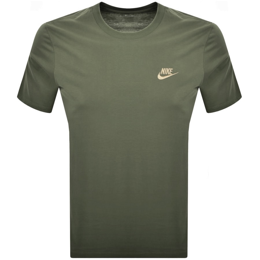Image number 1 for Nike Crew Neck Club T Shirt Green