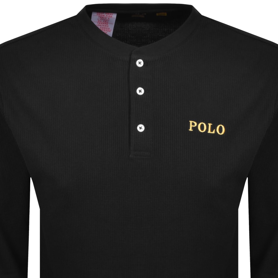Image number 2 for Ralph Lauren Henley Lounge T Shirt Black
