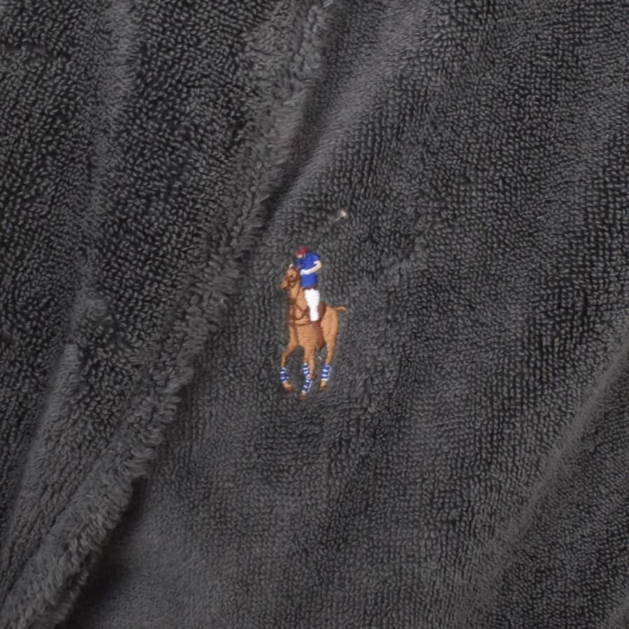 Image number 3 for Ralph Lauren Shawl Dressing Gown Grey