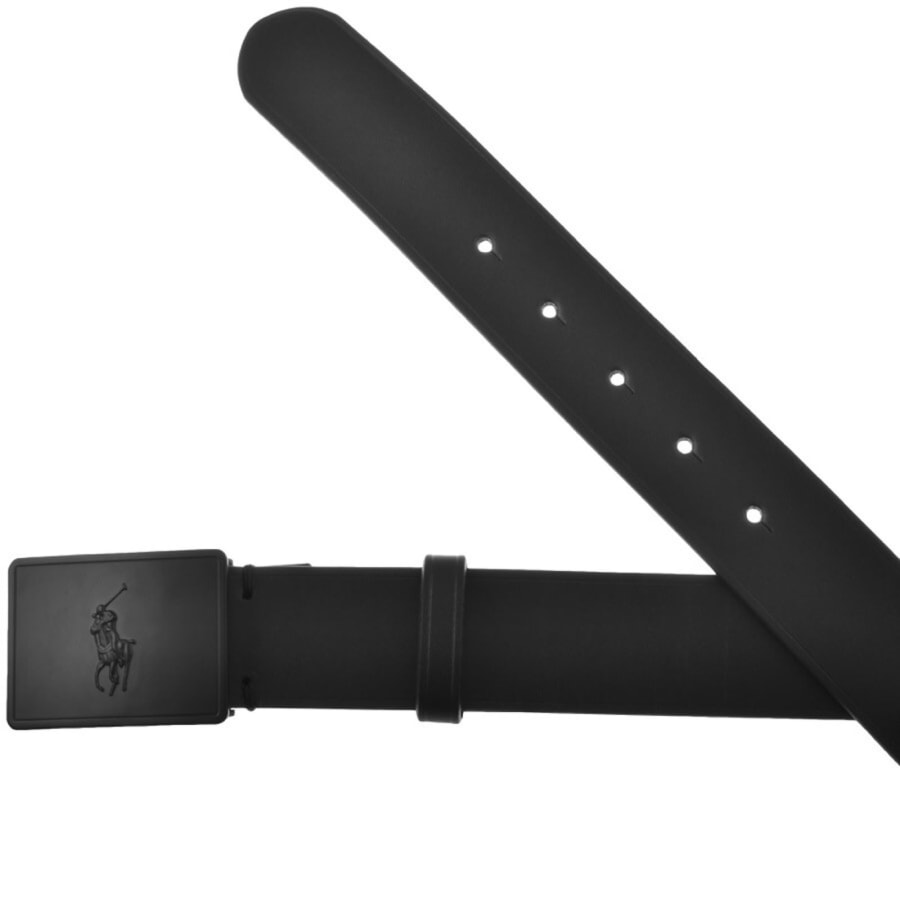 Image number 2 for Ralph Lauren Plaque Casual Belt Black