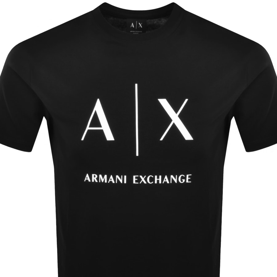 Image number 2 for Armani Exchange Slim Fit Crew Neck T Shirt Black