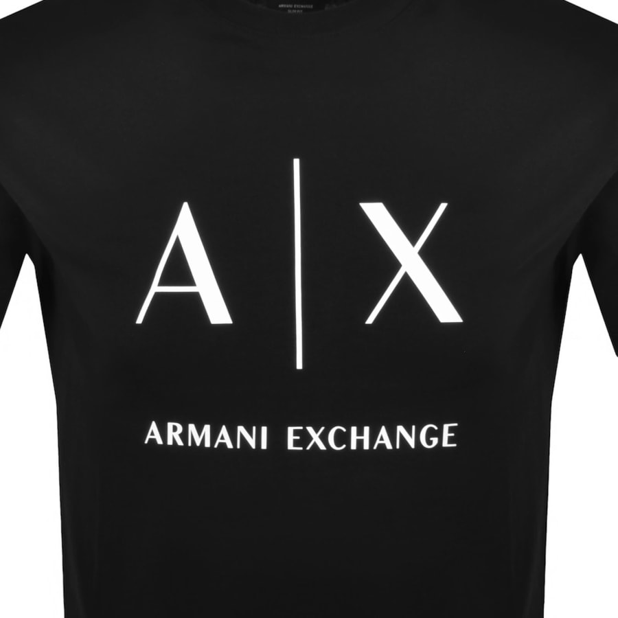 Image number 3 for Armani Exchange Slim Fit Crew Neck T Shirt Black
