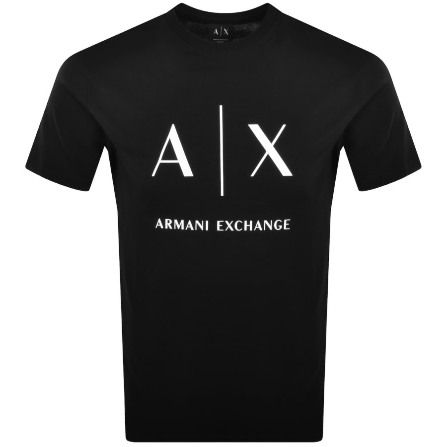 Image number 1 for Armani Exchange Slim Fit Crew Neck T Shirt Black