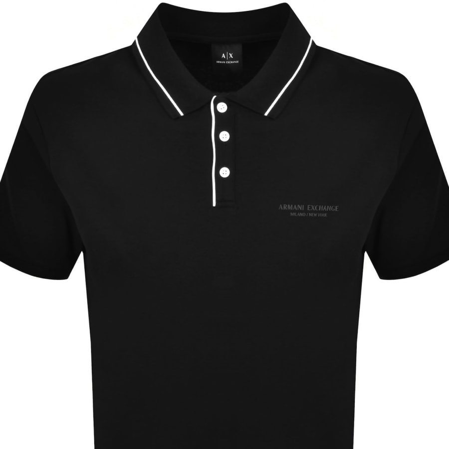 Image number 2 for Armani Exchange Polo T Shirt Black