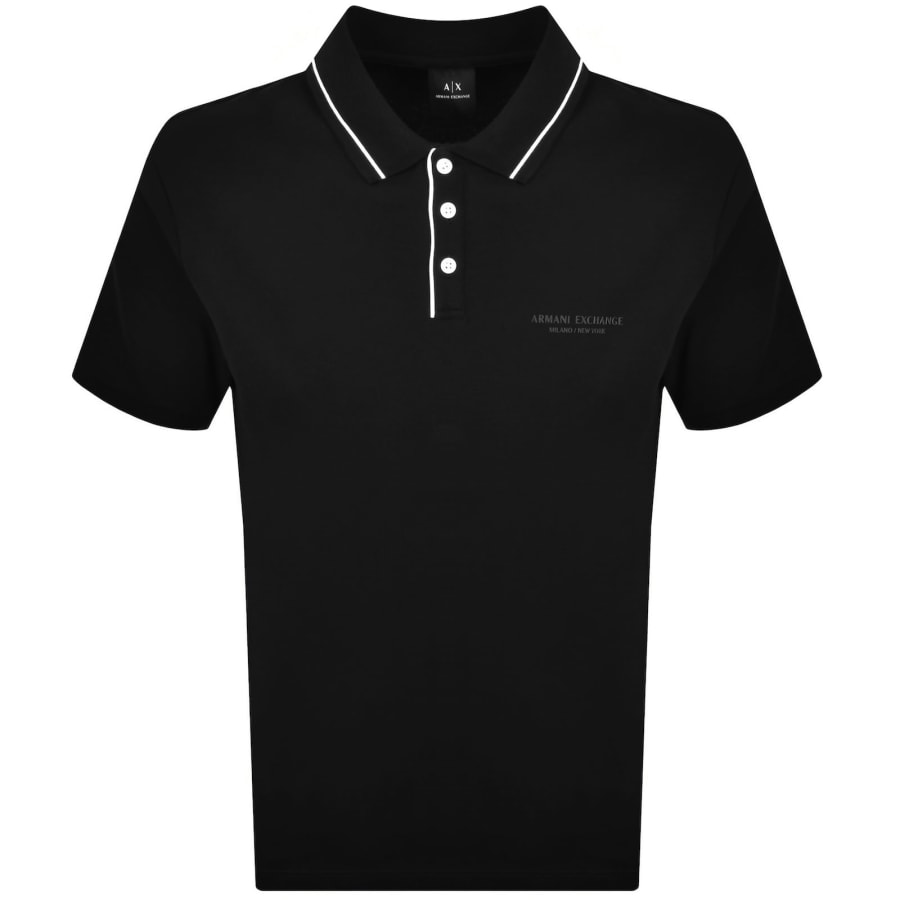 Image number 1 for Armani Exchange Polo T Shirt Black