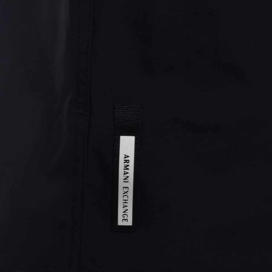 Image number 3 for Armani Exchange Short Sleeved Slim Shirt Navy