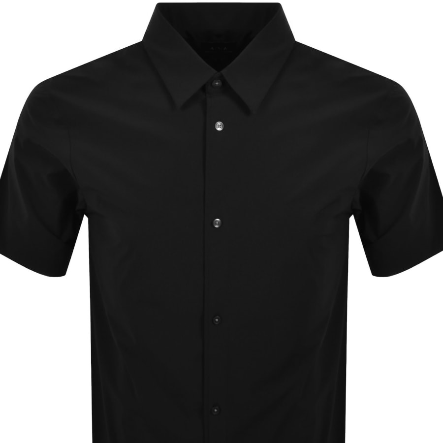 Image number 2 for Armani Exchange Short Sleeved Slim Shirt Black