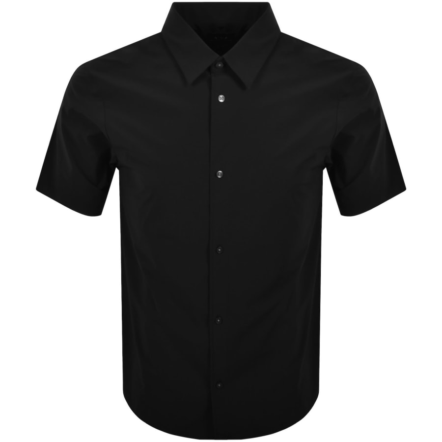 Image number 1 for Armani Exchange Short Sleeved Slim Shirt Black