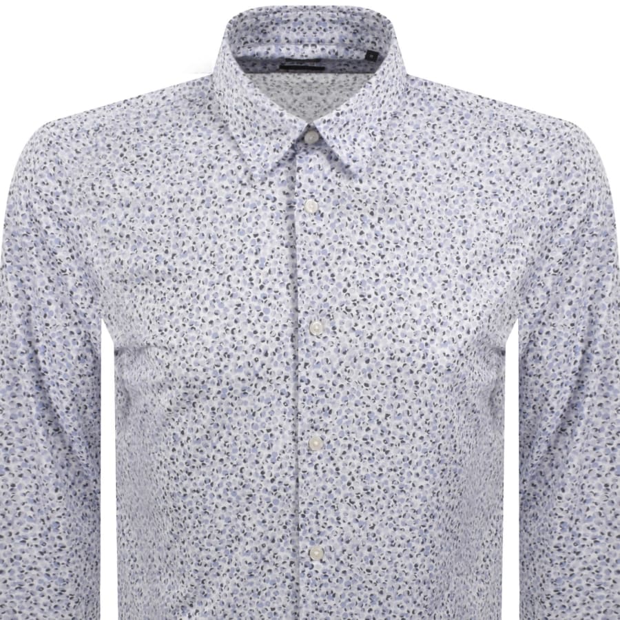 Image number 2 for BOSS Patterned Liam Shirt Light Blue