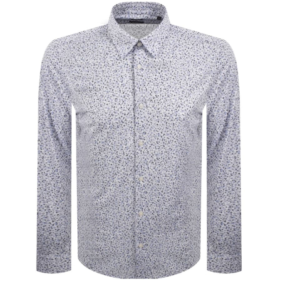 Image number 1 for BOSS Patterned Liam Shirt Light Blue