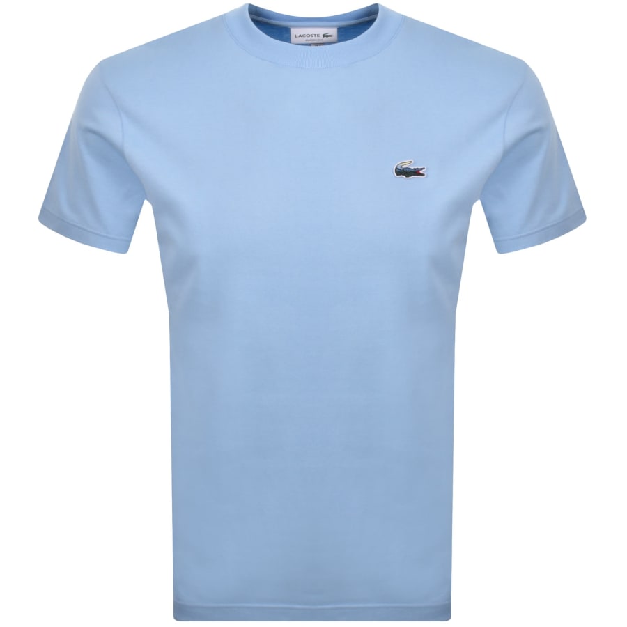 Image number 1 for Lacoste Croc Logo T Shirt Sky Blue