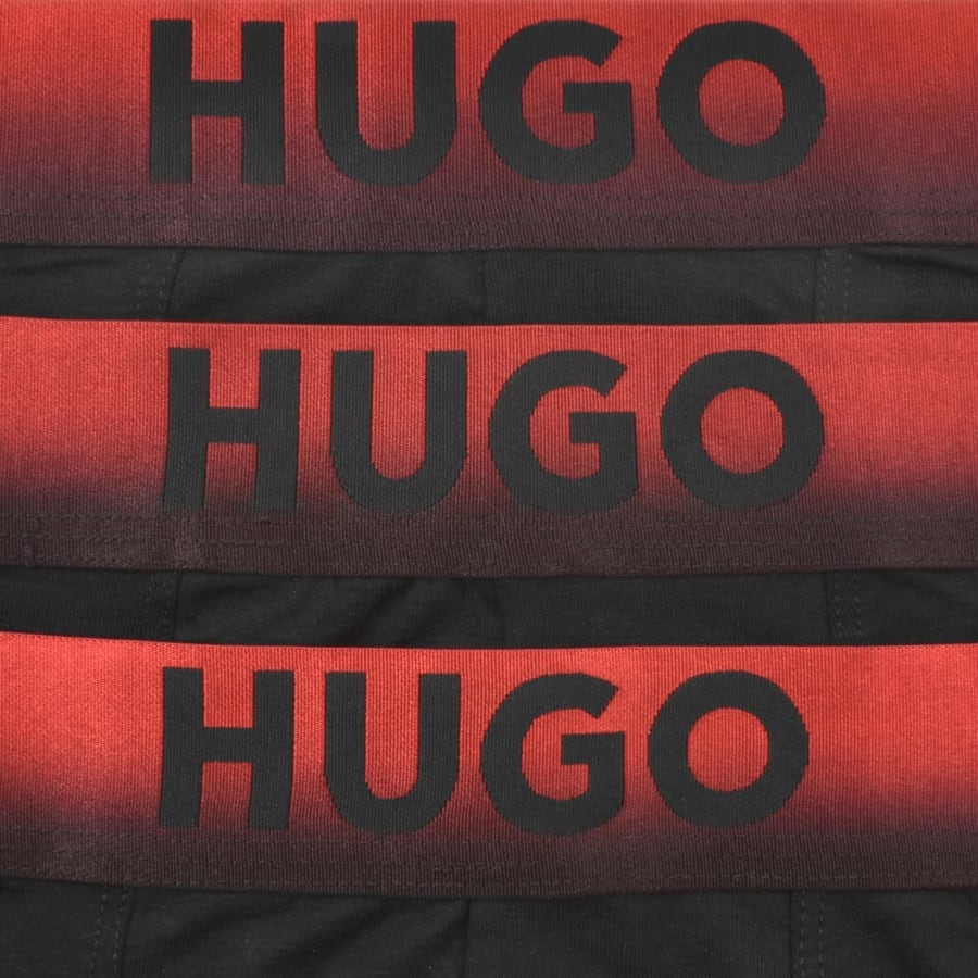 Image number 3 for HUGO 3 Pack Fashion Trunks Black