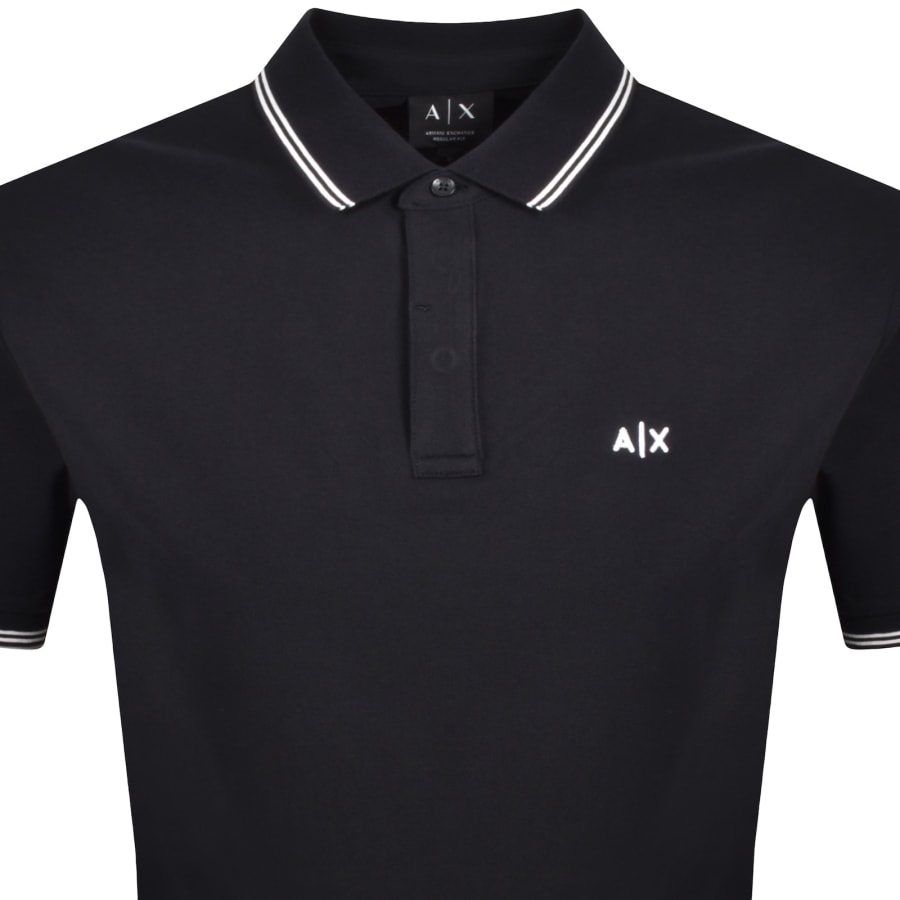 Image number 2 for Armani Exchange Polo T Shirt Deep Navy